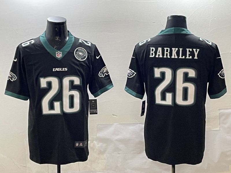 Men Philadelphia Eagles #26 Barkley Black Second generations 2025 Nike Vapor Limited NFL Jersey style 4->philadelphia eagles->NFL Jersey